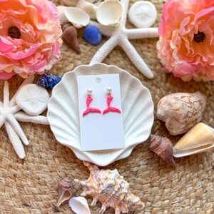 Hand Crafted Pink Mermaid Earrings